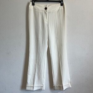 Park Avenue Womens Pin Stripped Wide Leg Y2K Vintage Trouser Pants